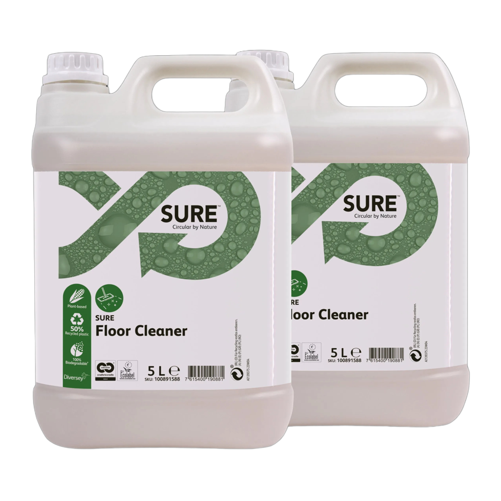 SURE Floor Cleaner 2x5 L - Plantebaseret Gulvrengøringsmiddel